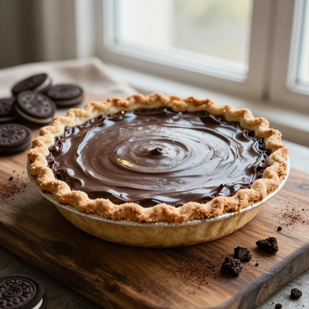Chocolate Silk Pie with Oreo Cookie Crust
