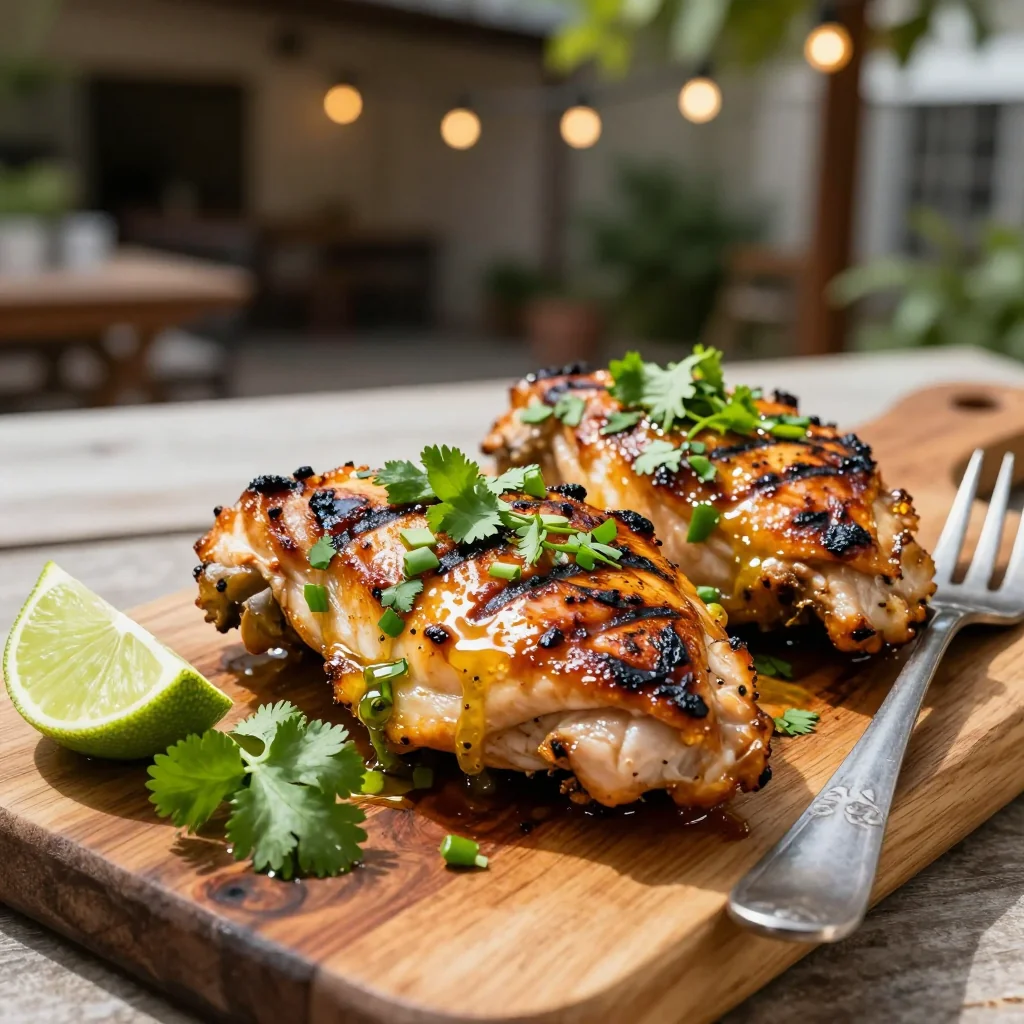 Grilled Chicken with Lime Cilantro Marinade