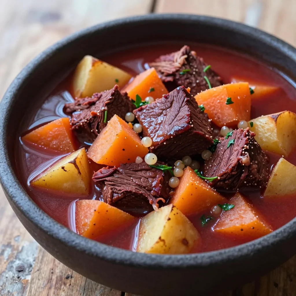 Beef Stew with Red Wine and Herbs