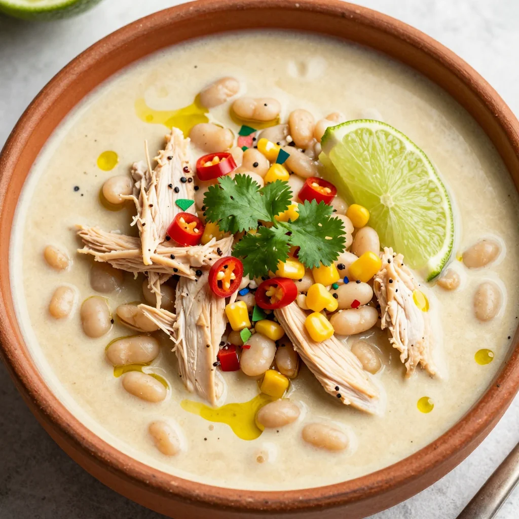 Creamy White Chicken Chili with Cannellini Beans