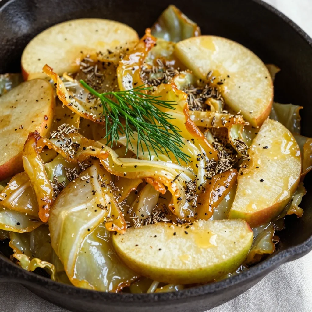 MLK Day Fried Cabbage with Apples and Caraway Seeds