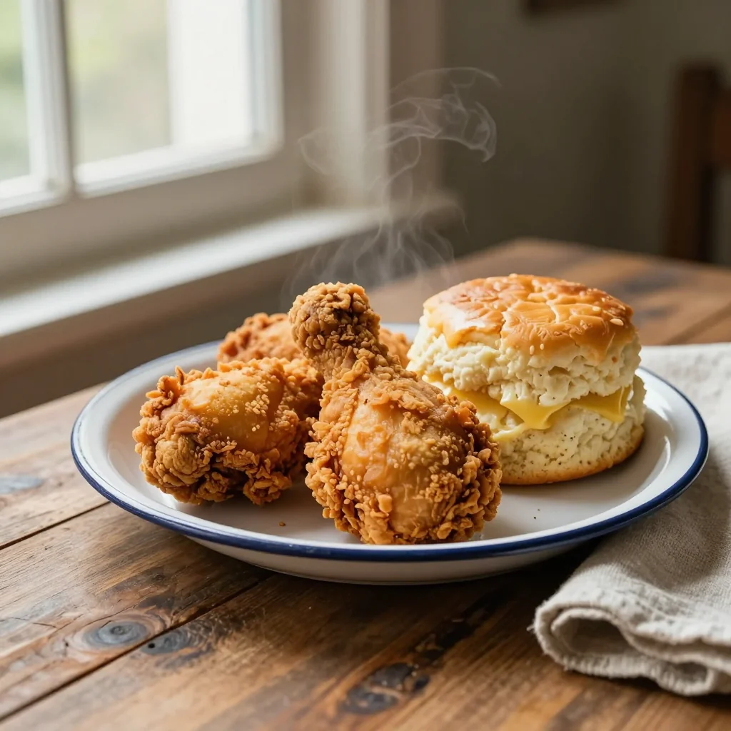 Fried Chicken with Buttermilk Biscuits