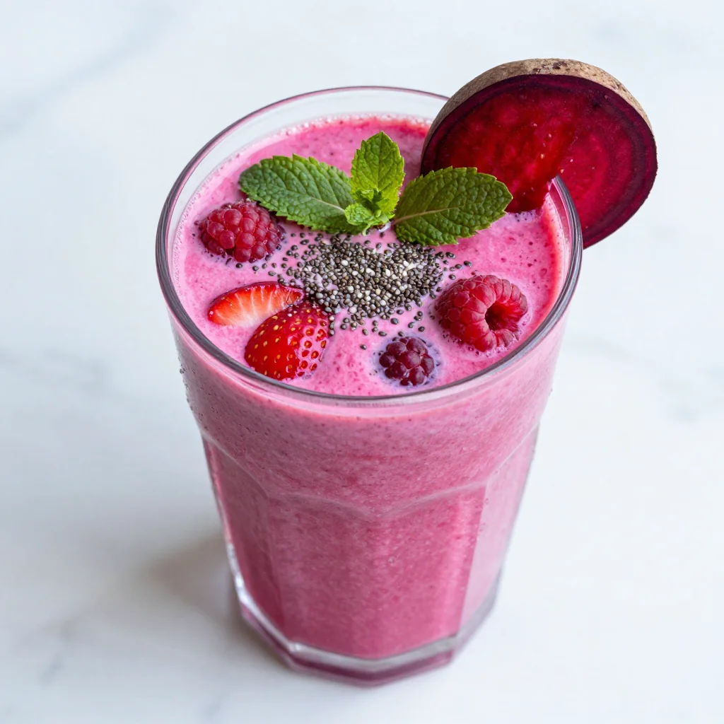 Detox Berry and Beet Smoothie for a Pink Reset Breakfast