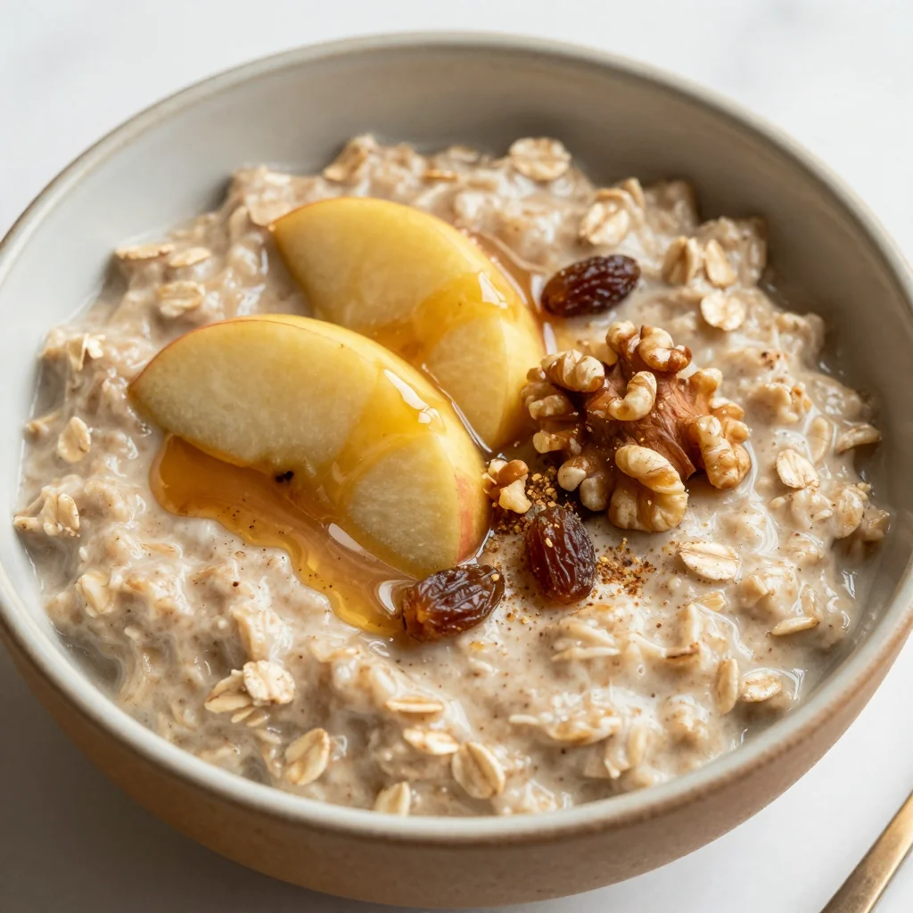 Warm Spiced Oatmeal with Apples for MLK Breakfast