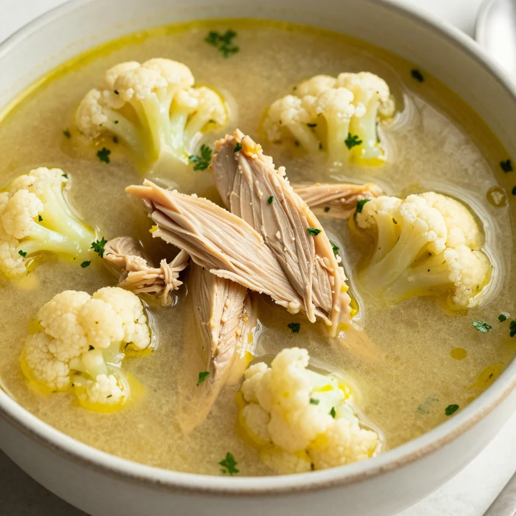 Freezer-Prep Keto Chicken and Cauliflower Soup for a Light Bowl
