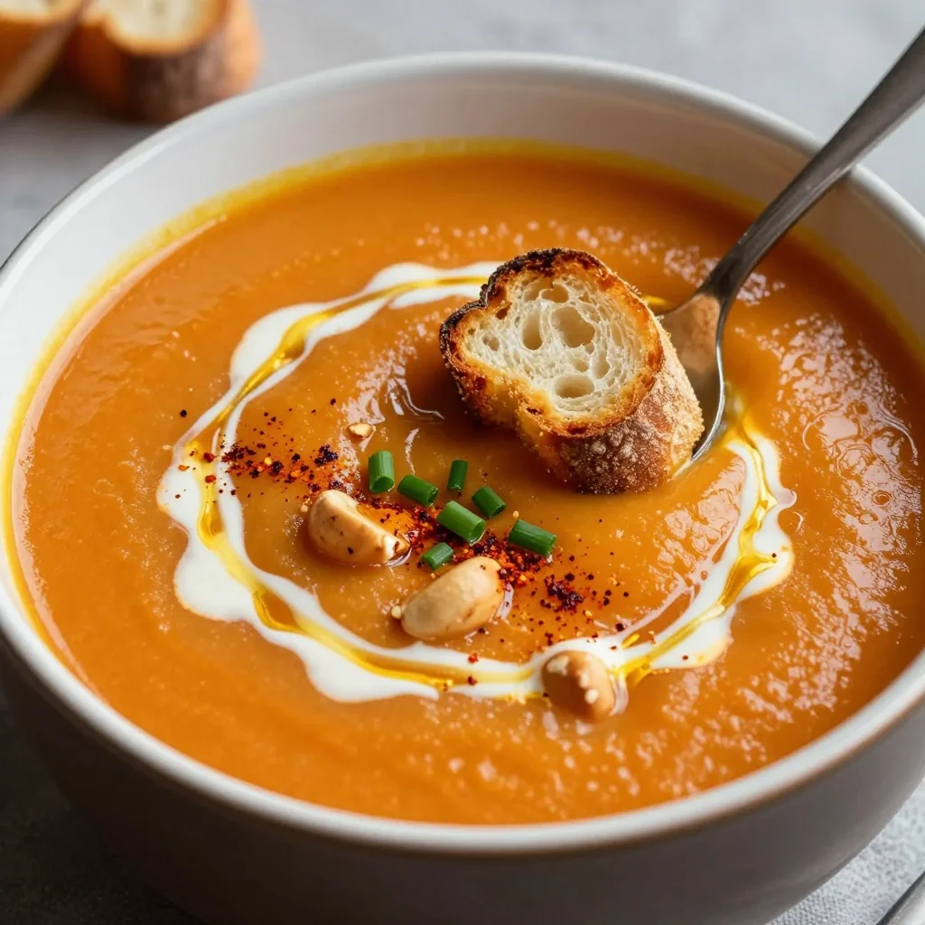 Creamy Vegan Cheddar Soup for a Snowy Night
