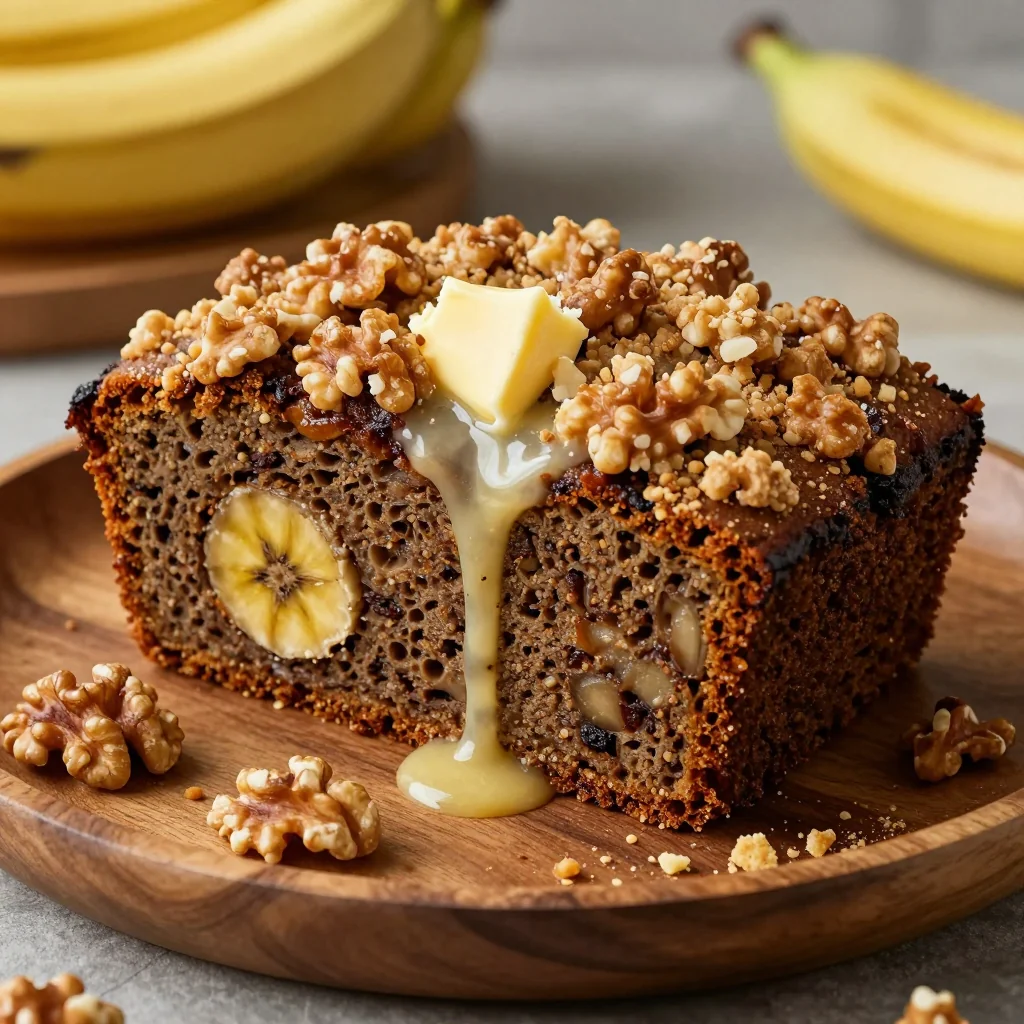 Warm Banana Bread with Walnut Streusel for Cozy January Mornings
