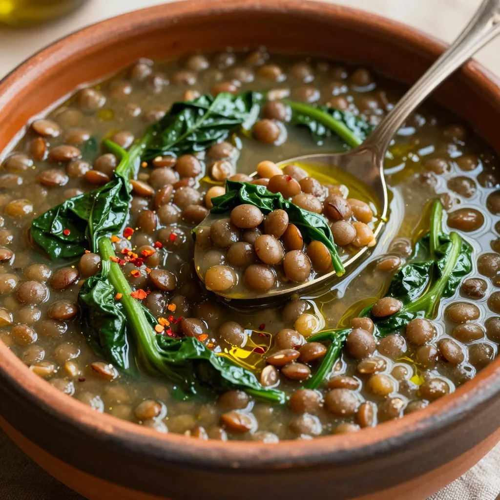 high protein lentil and spinach stew for nourishing winter family dinners