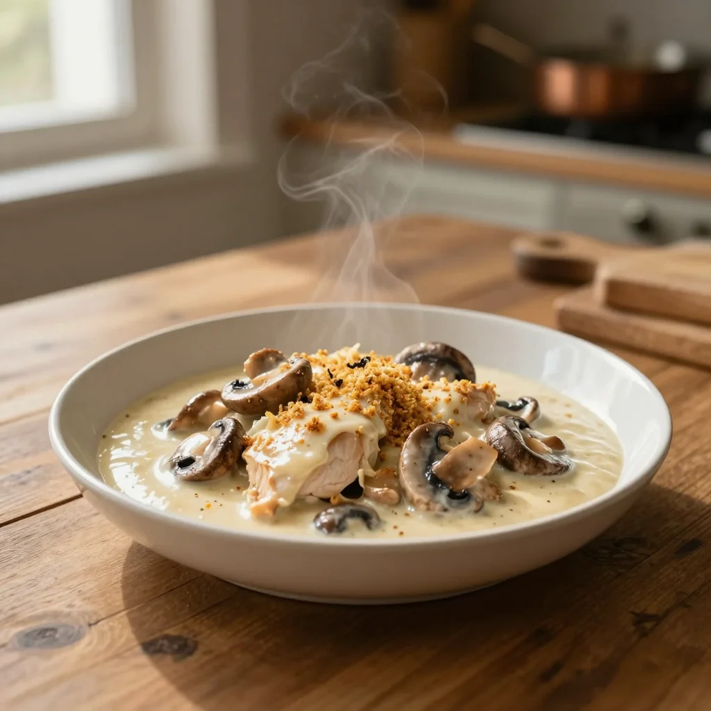 Creamy Mushroom Chicken with Garlic Parmesan Sauce