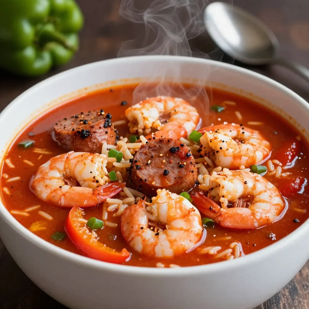 Spicy Jambalaya Soup for NFL Playoff Party