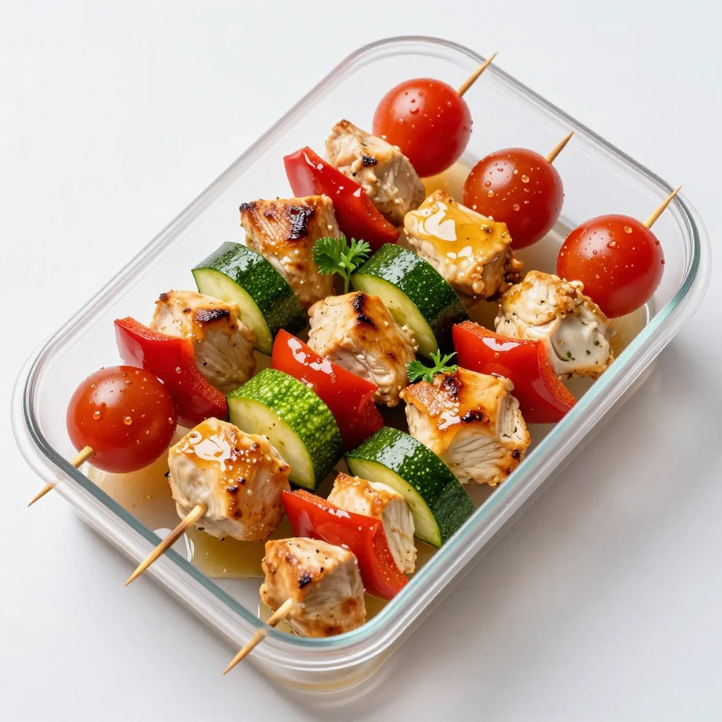 Meal Prep Chicken and Veggie Skewers for Easy Lunch