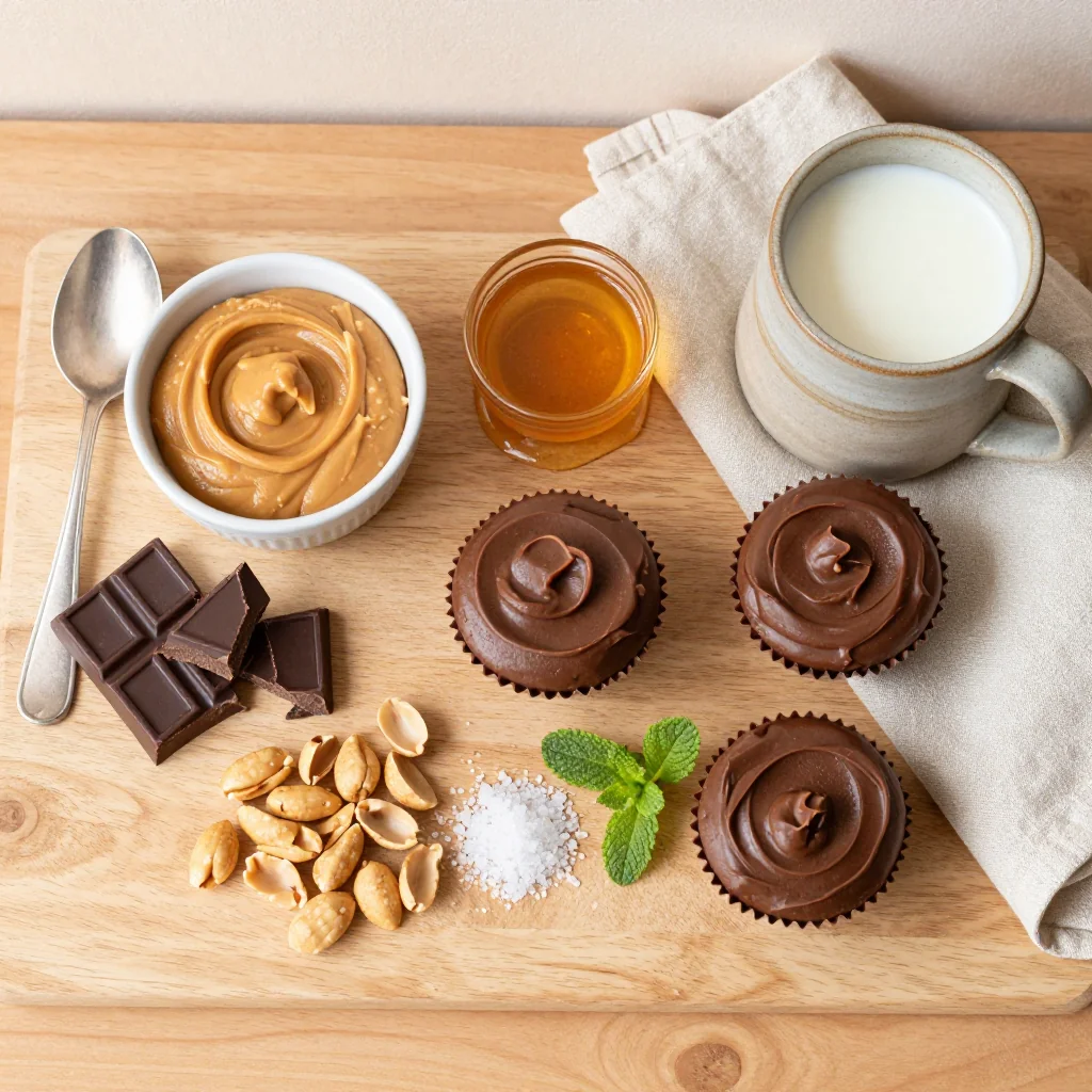 All ingredients for Chocolate Peanut Butter Cups