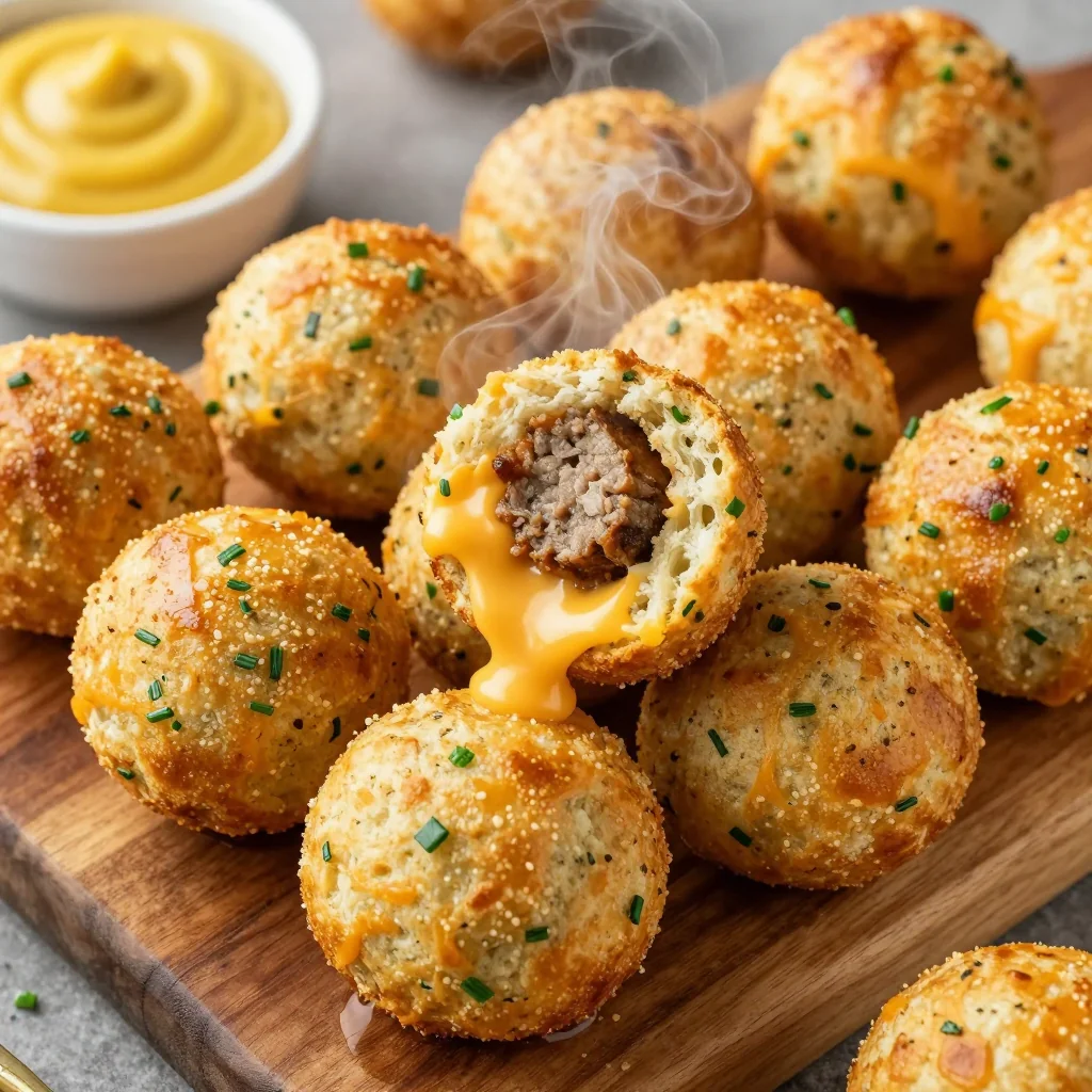 Easy NFL Party Sausage Cheese Balls Breakfast