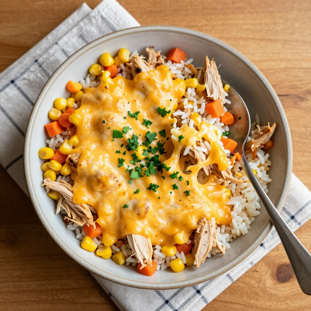 Kid-Friendly Cheesy Chicken and Rice for a Family Dinner