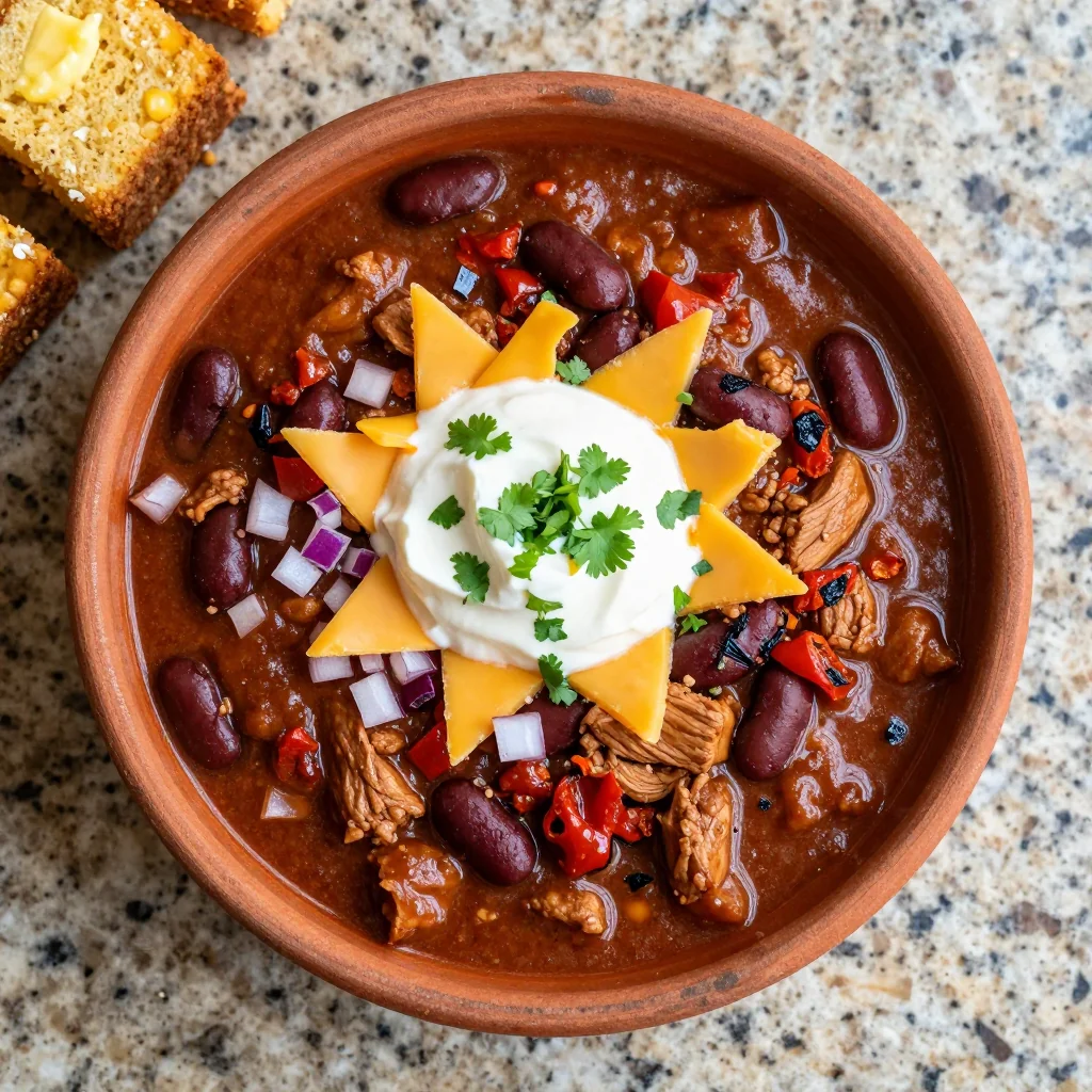 Slow Cooker Turkey Chili for Hearty NFL Playoff Game Day Meals