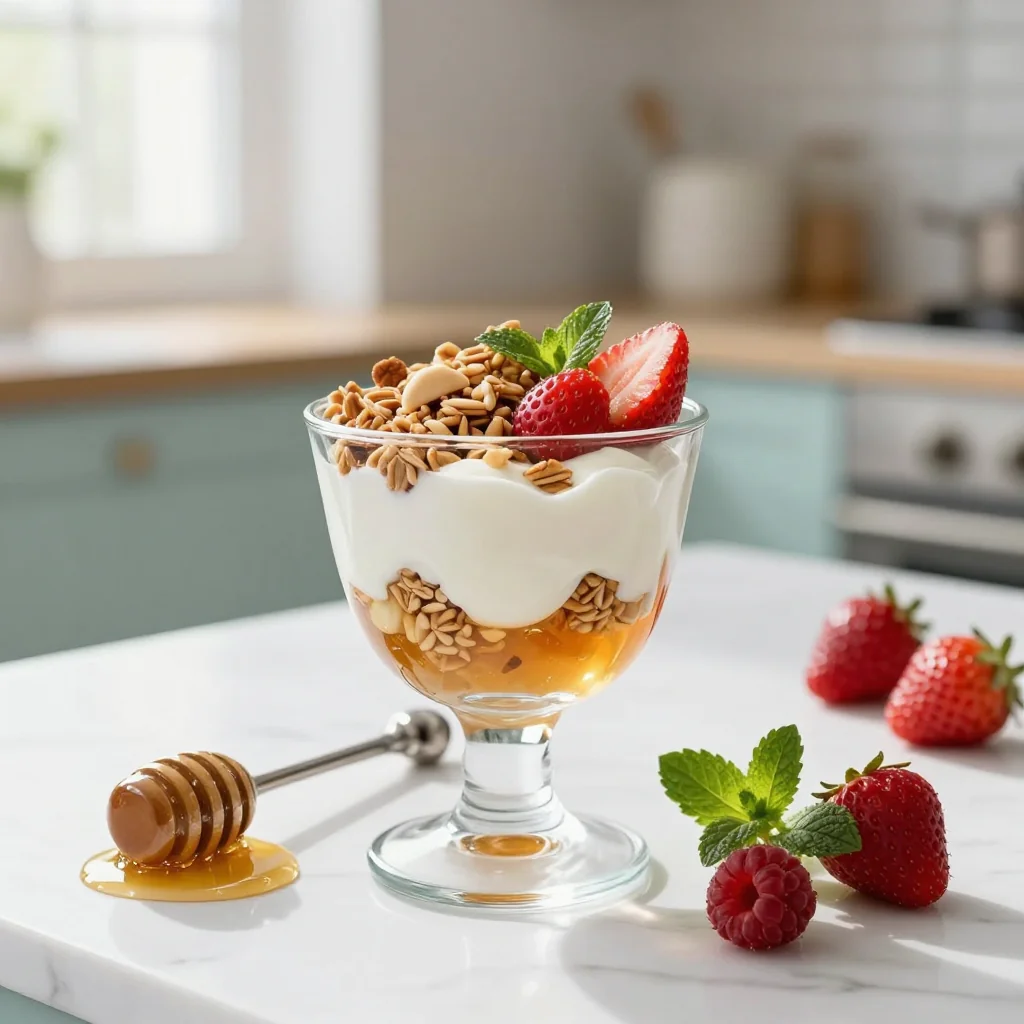 Greek Yogurt Parfait with Honey and Granola