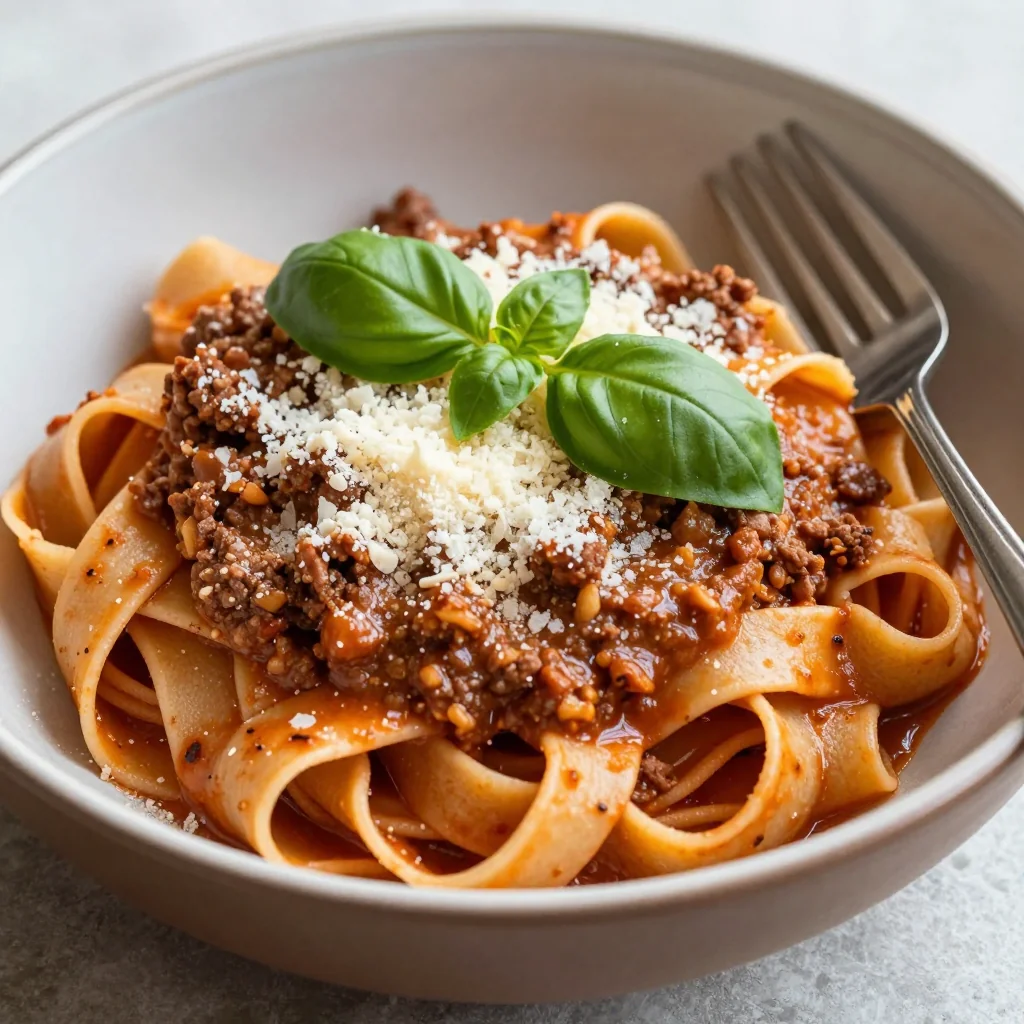 Winter Comfort Slow Cooker Bolognese Sauce Pasta