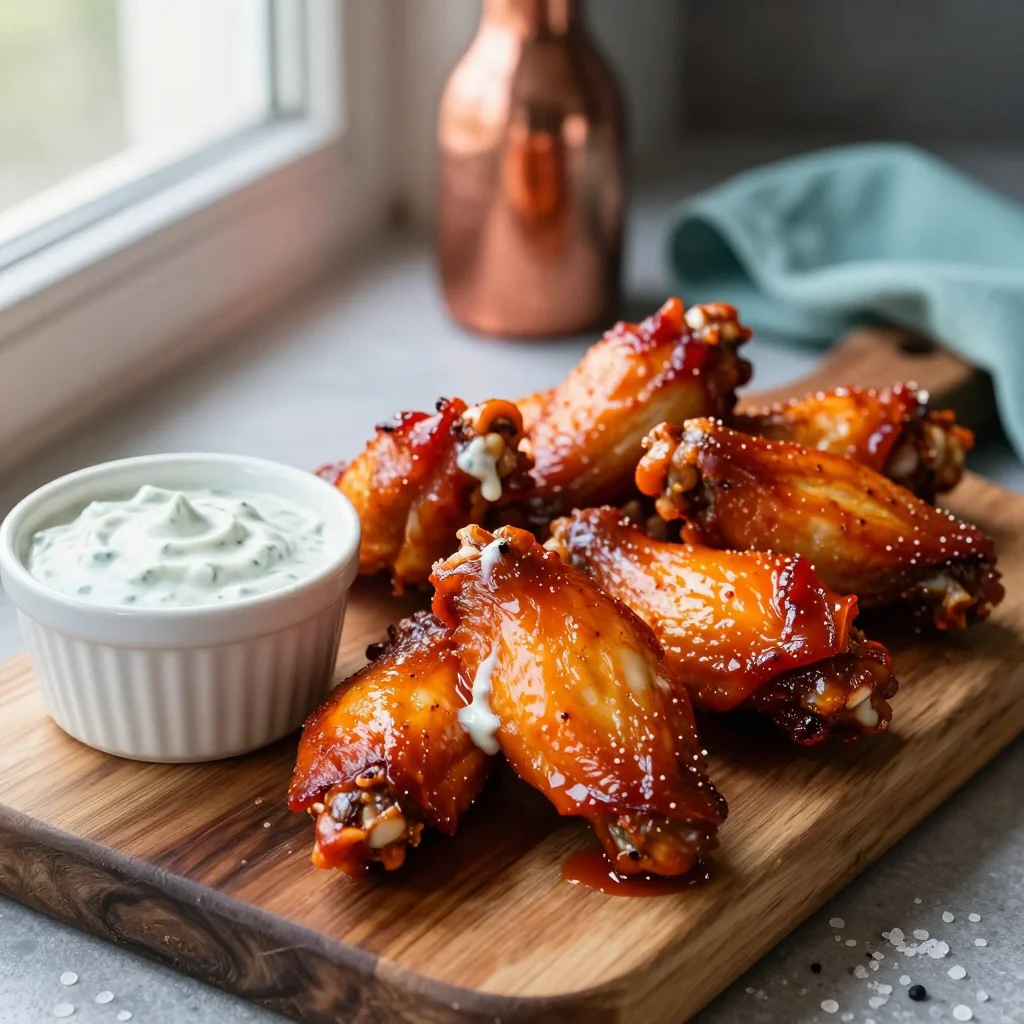 Buffalo Chicken Wings Baked with Ranch Dip