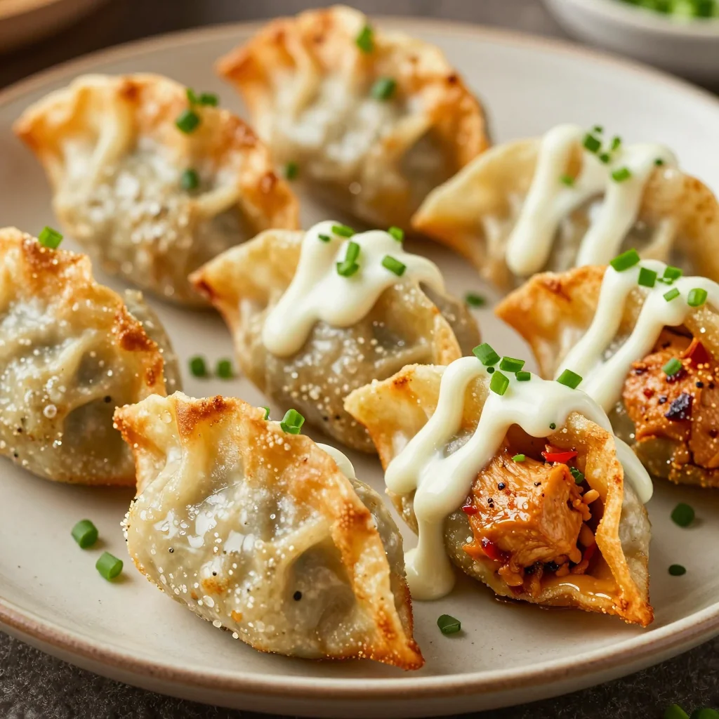 NFL Playoff Buffalo Chicken Wontons That are Crispy and Spicy