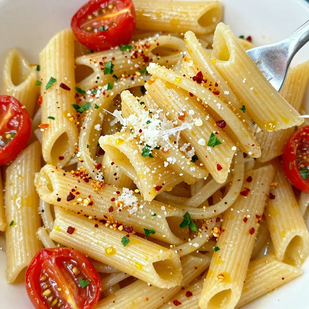 Pantry Pasta Aglio e Olio with a Spicy Kick