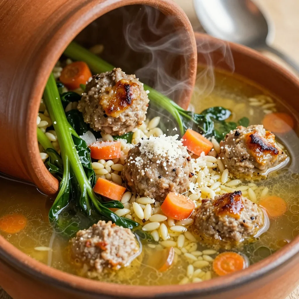 Slow Cooker Italian Wedding Soup With Mini Meatballs Delight