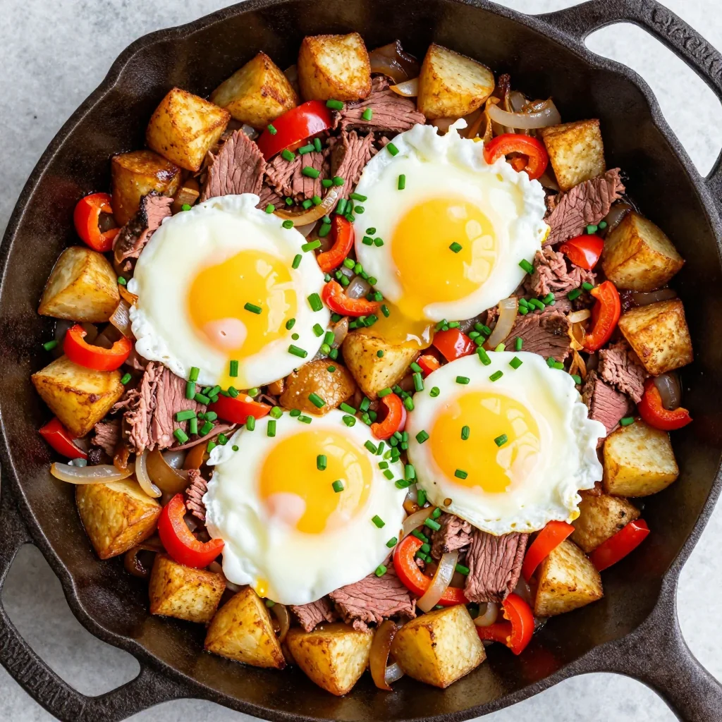 New Year's Day Slow Cooker Corned Beef Hash Bake