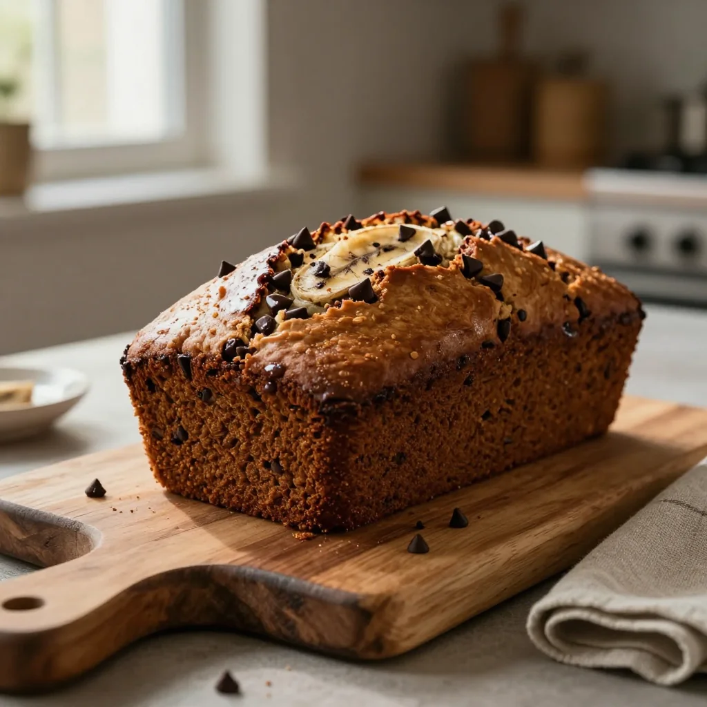 Chocolate Chip Banana Bread with Chocolate Chips