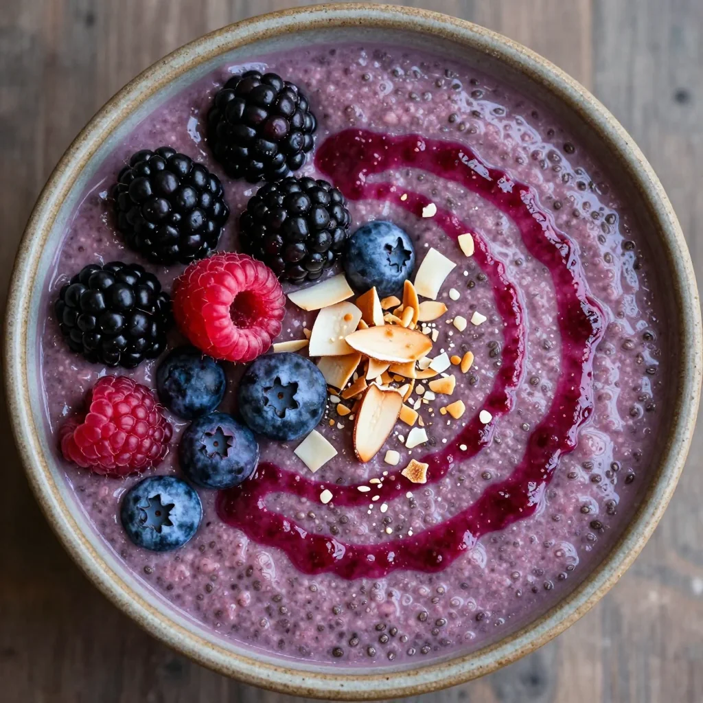 Warm Berry Chia Pudding For A Creamy Morning Boost