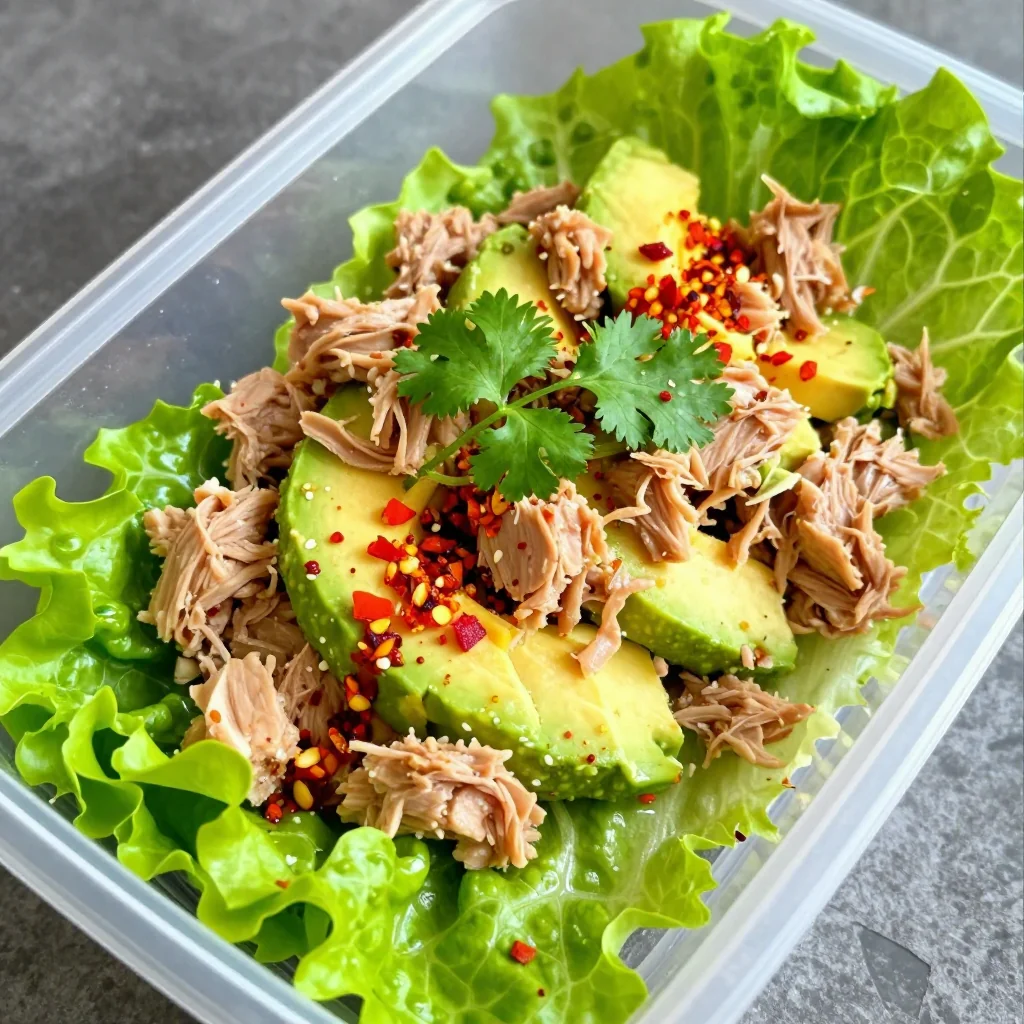 Spicy Tuna Salad Lettuce Wraps for Low-Carb Lunch Prep
