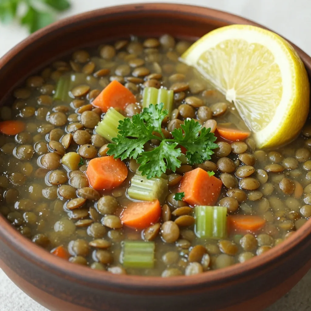 Low Calorie Lentil Soup for a Healthy Lunch