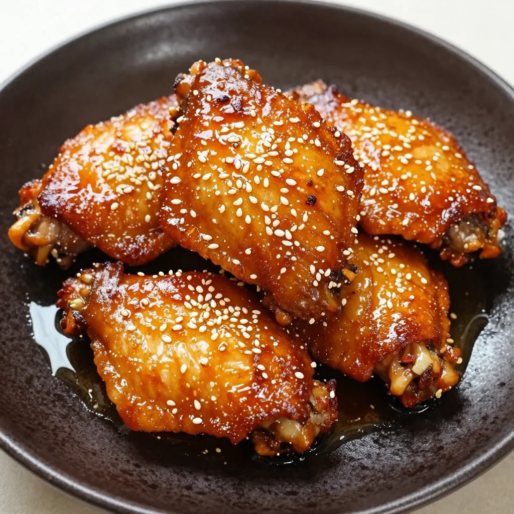 Crispy Sesame Garlic Chicken Thighs with a Sticky Glaze for Dinner