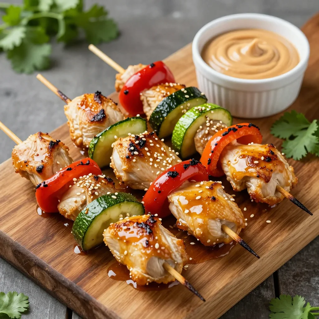 Kid-Approved Chicken & Veggie Skewers (Baked)