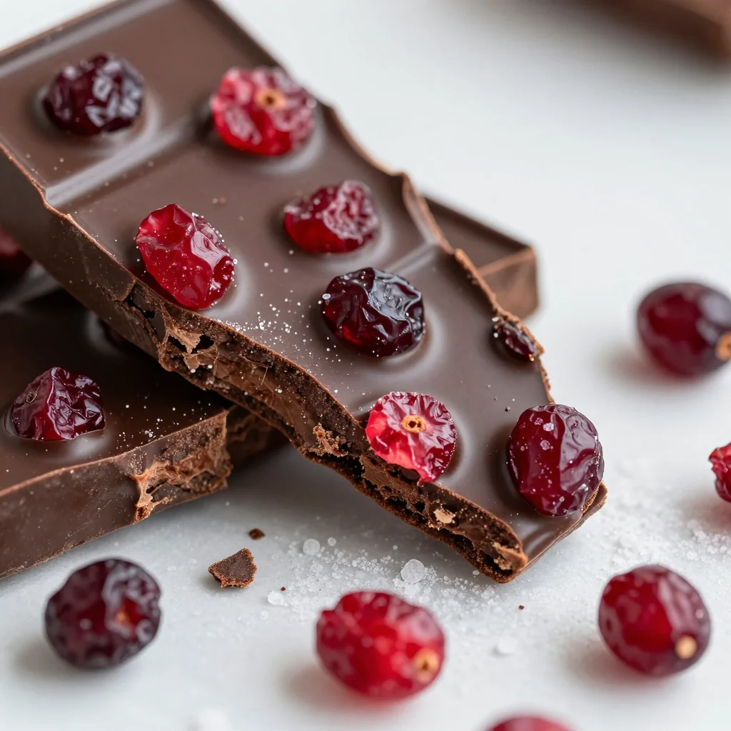 Dark Chocolate Bark With Dried Cranberries