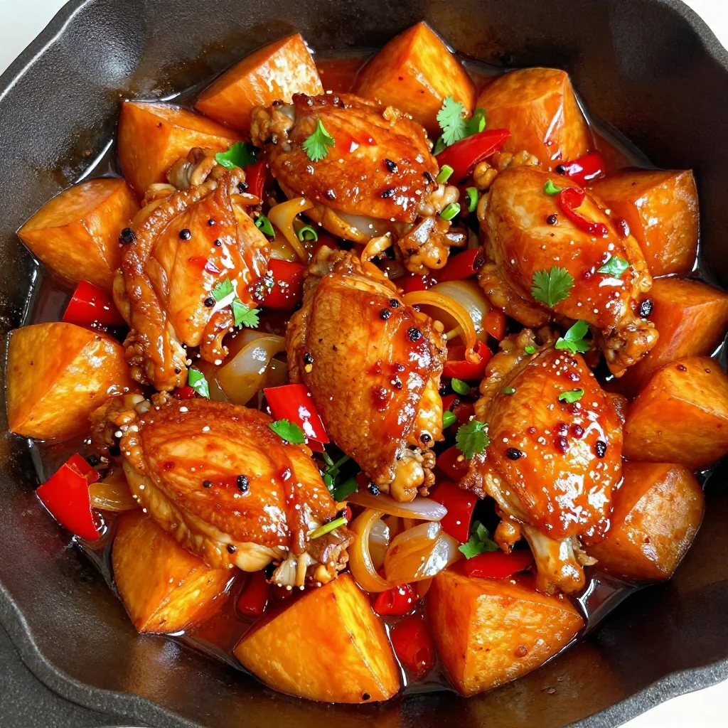 Spicy Chicken and Sweet Potato Skillet for Dinner