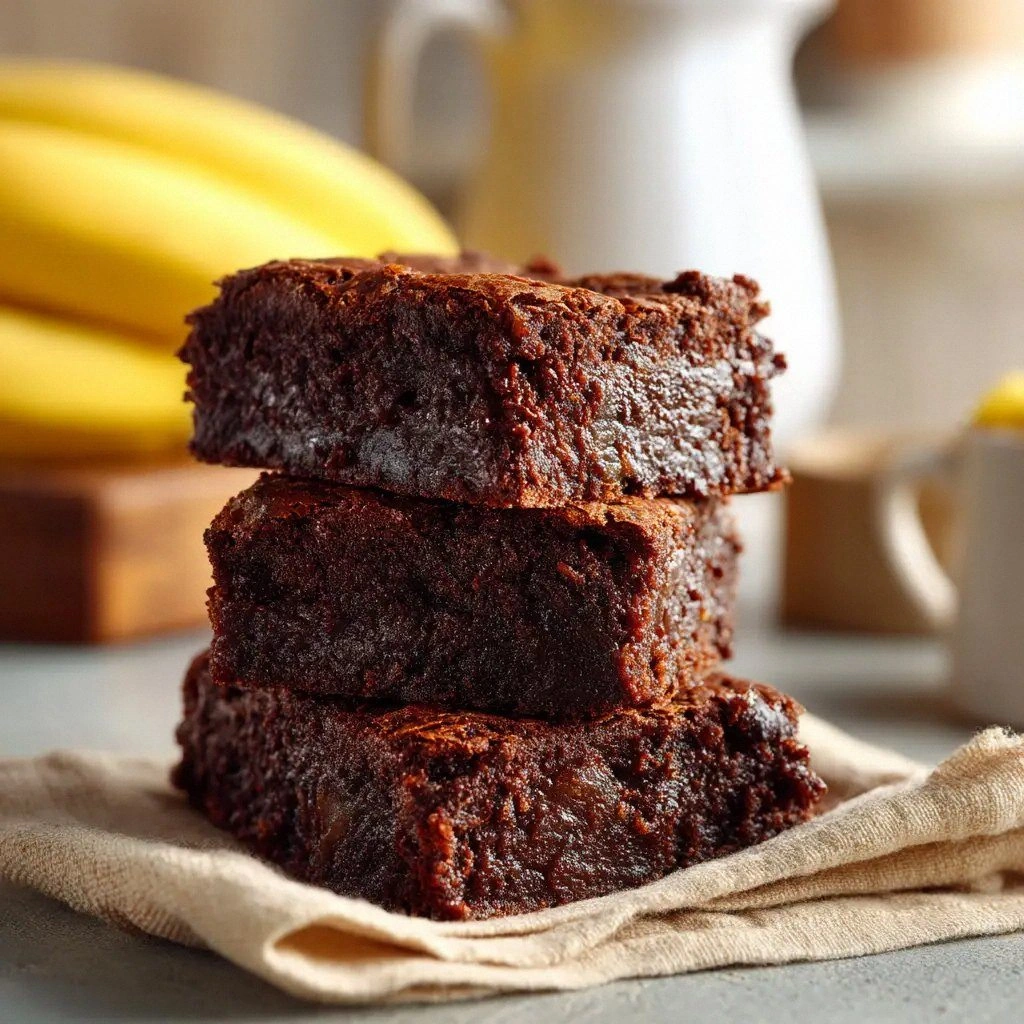 3 Ingredient Banana Brownies (