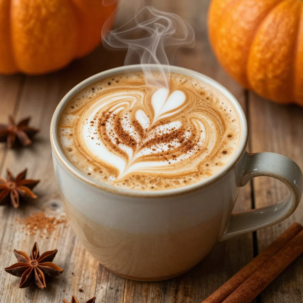 Warm Pumpkin Spice Latte for a Cozy January Drink