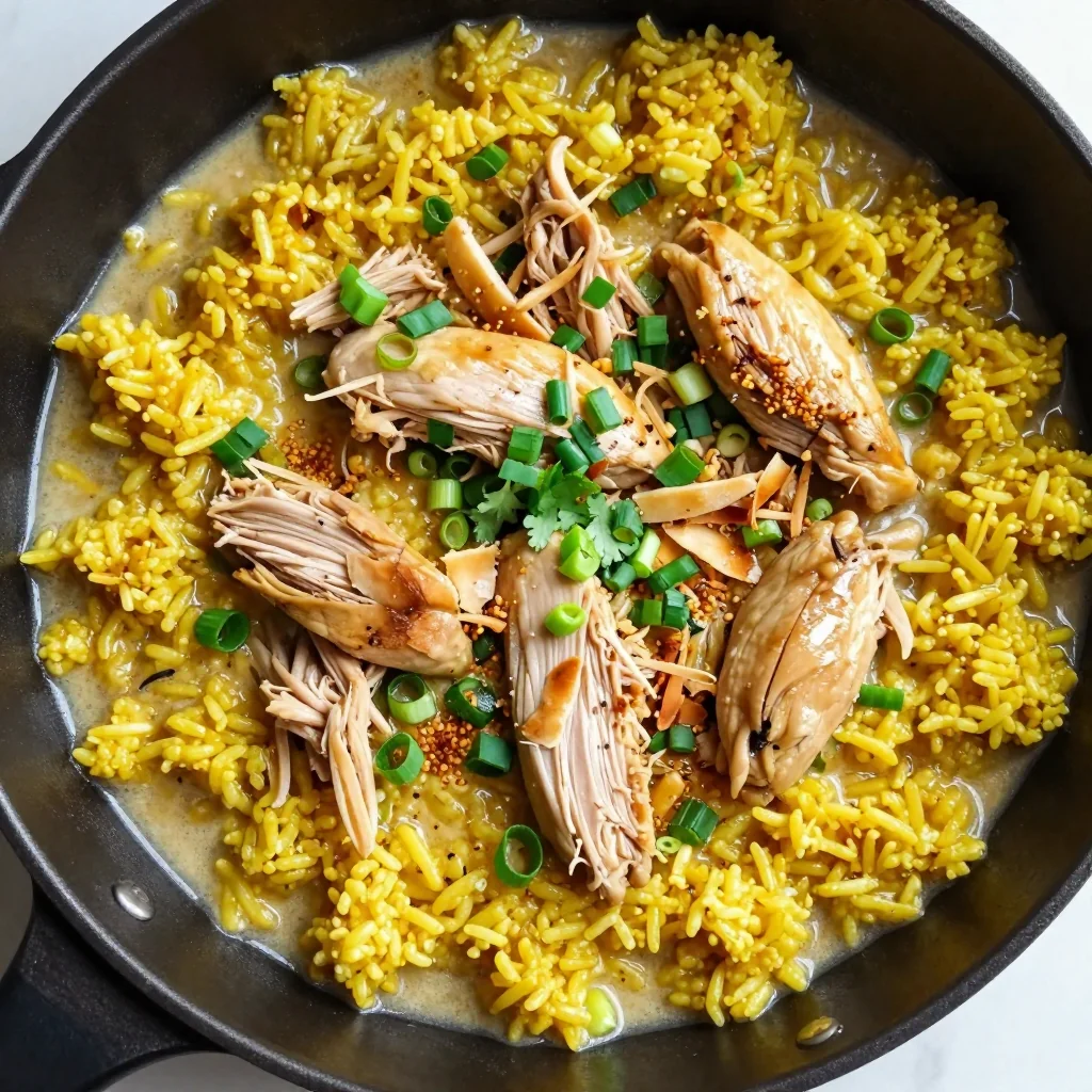 Easy One Pot Chicken and Rice with Coconut Milk