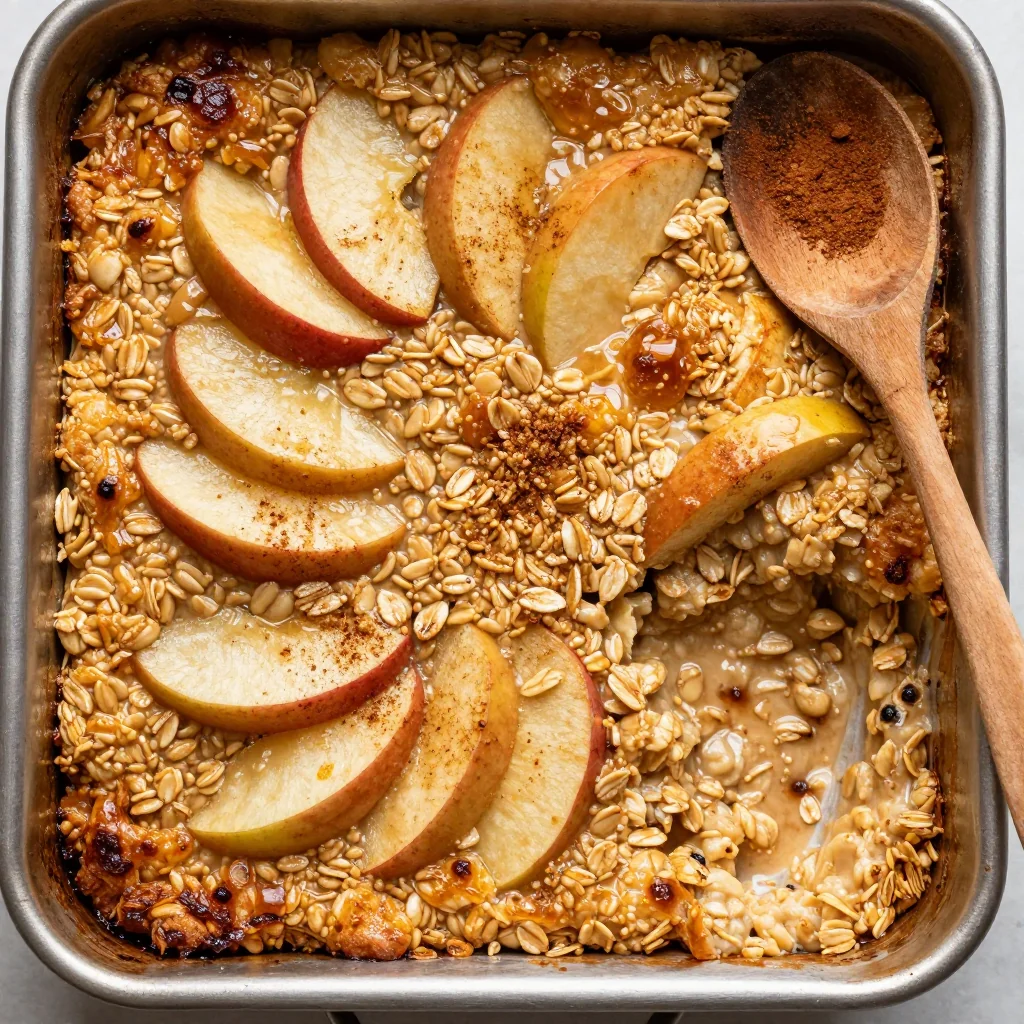 Warm Apple Cinnamon Oatmeal Bake for Winter Breakfasts