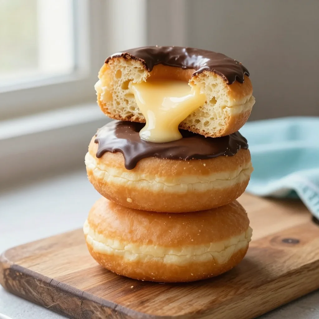Boston Cream Pie Donuts Baked
