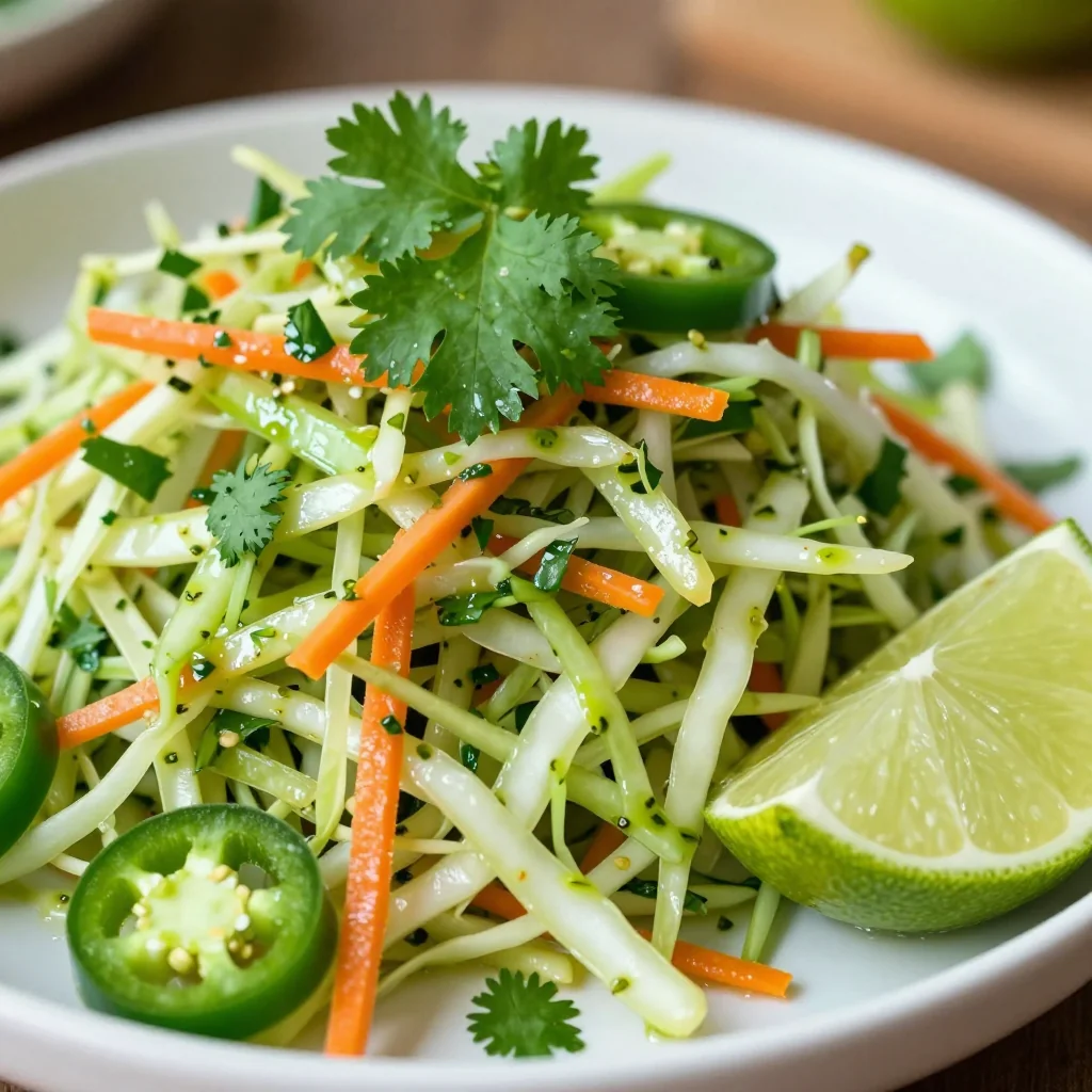 Spicy Cilantro Lime Slaw For Tacos And Sandwiches