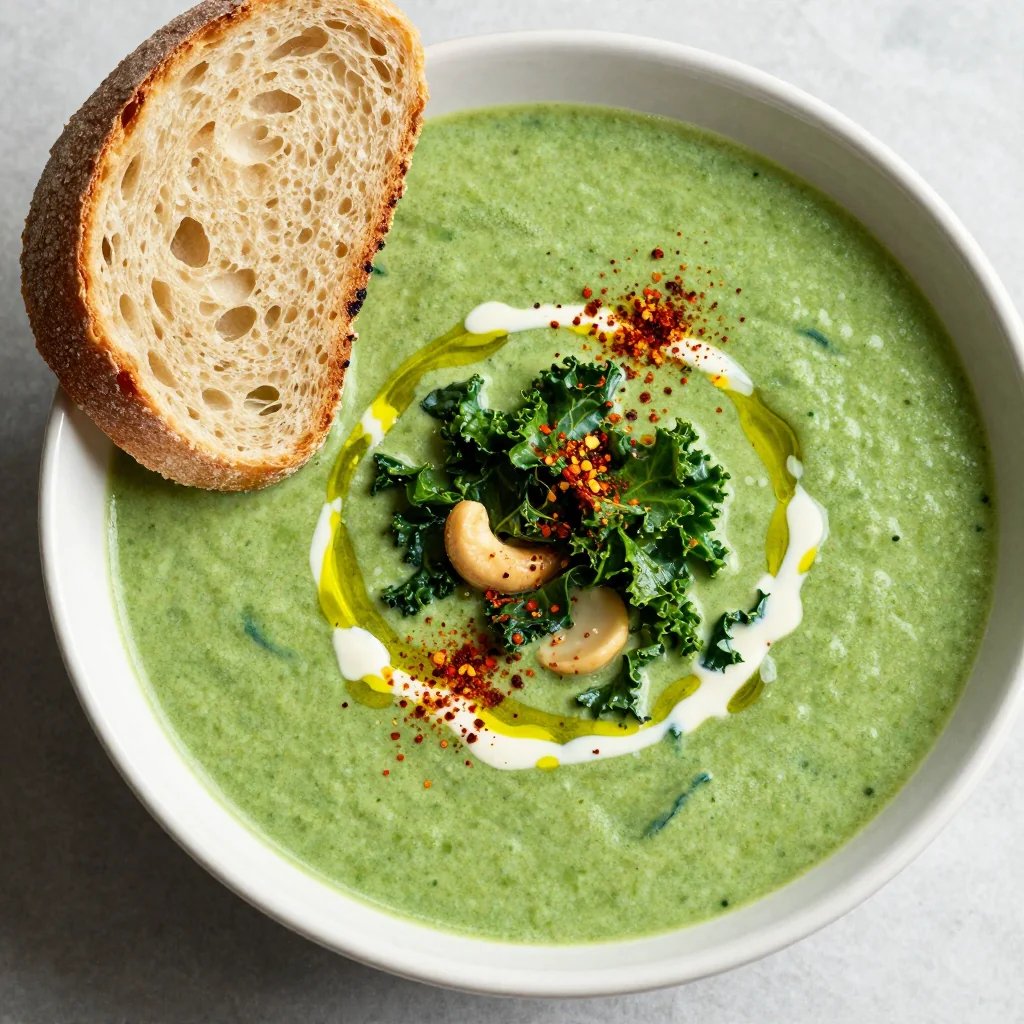 Healthy Creamy Kale Soup for Wellness Goals