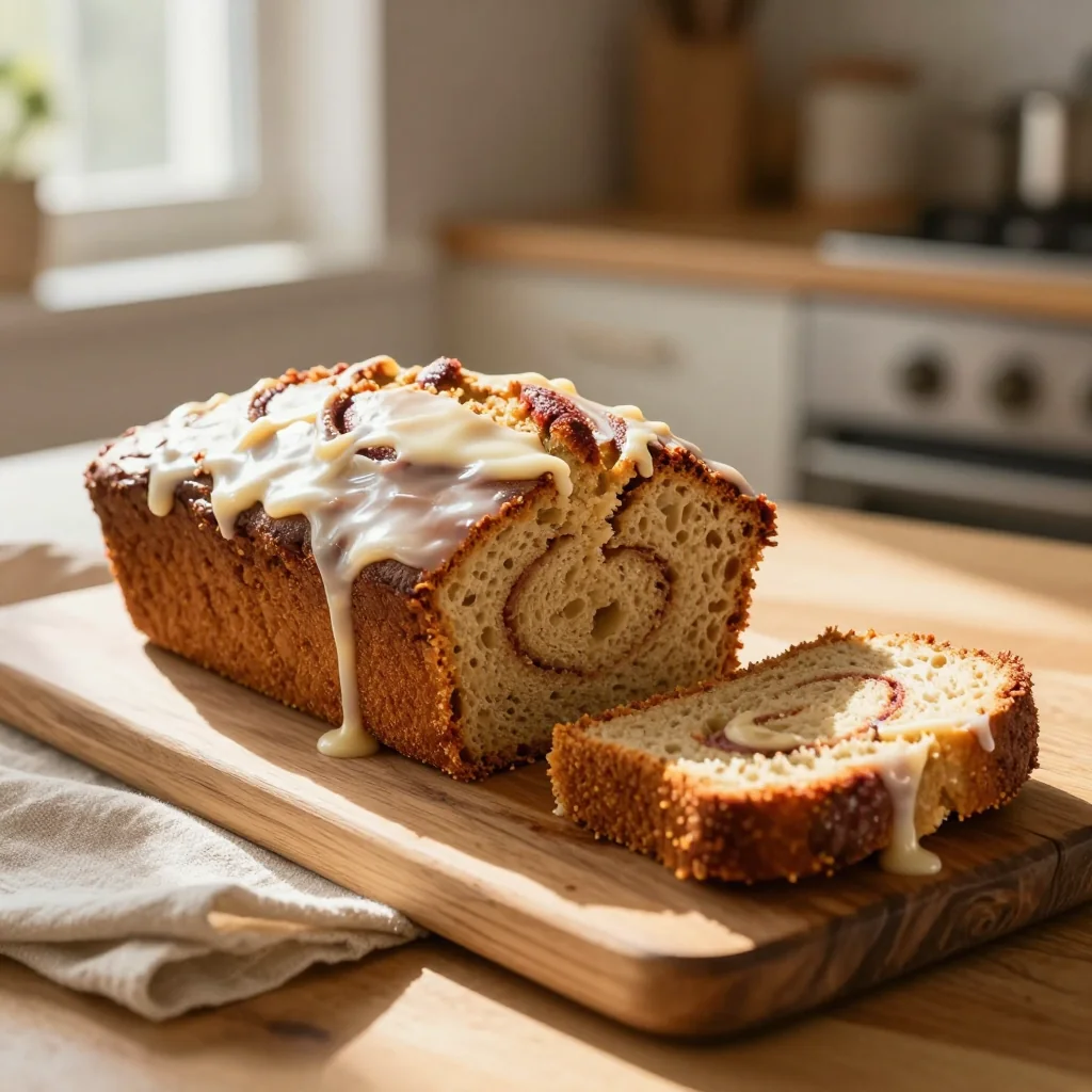 Apple Cinnamon Bread with Vanilla Glaze