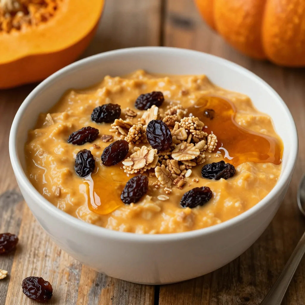 Warm Pumpkin Spice Overnight Oats for Breakfast