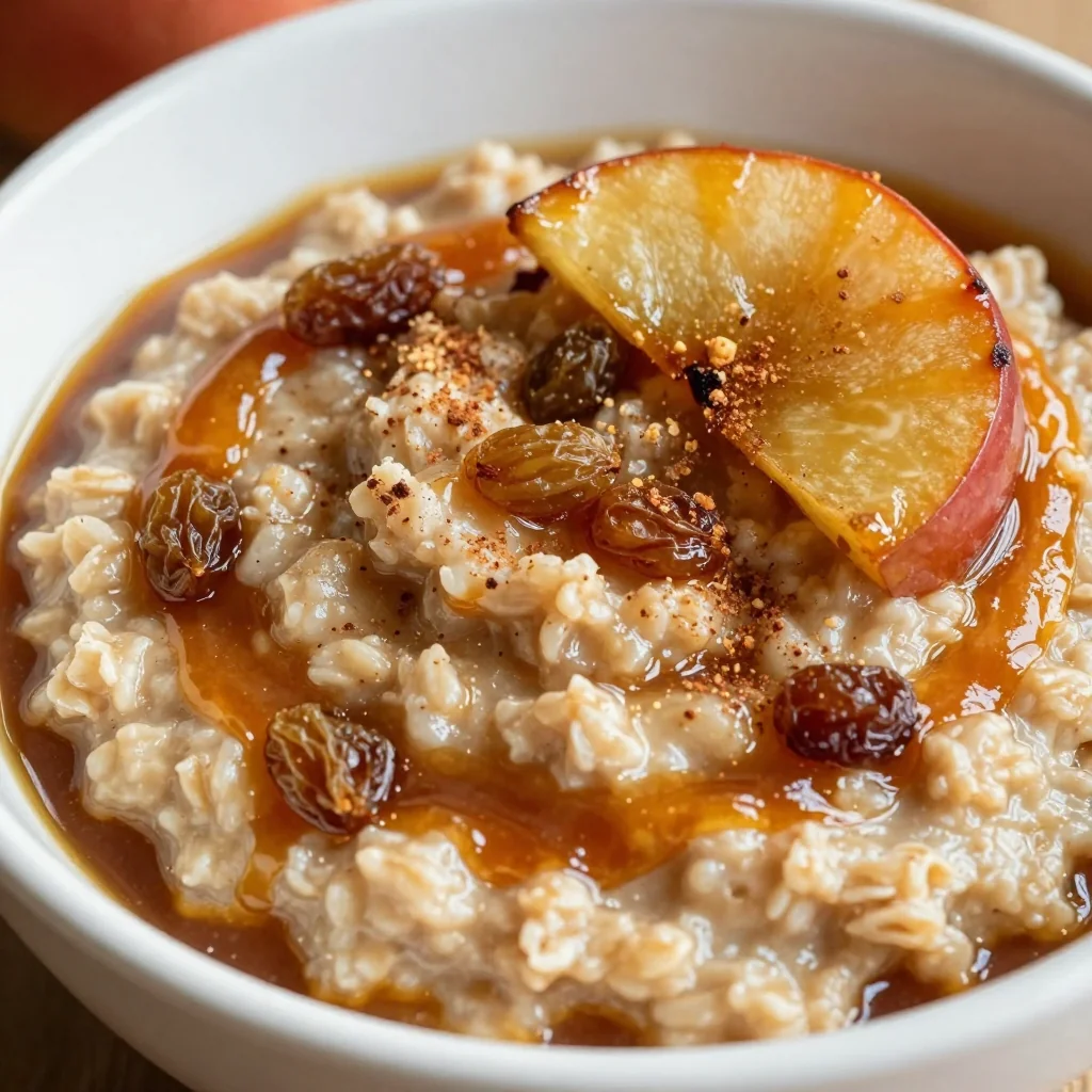Crockpot Apple Butter Oatmeal for Winter Comfort