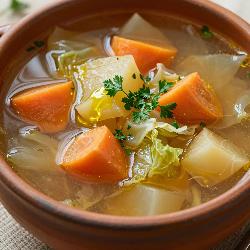 slow cooker cabbage and root vegetable soup for healthy winter family meals