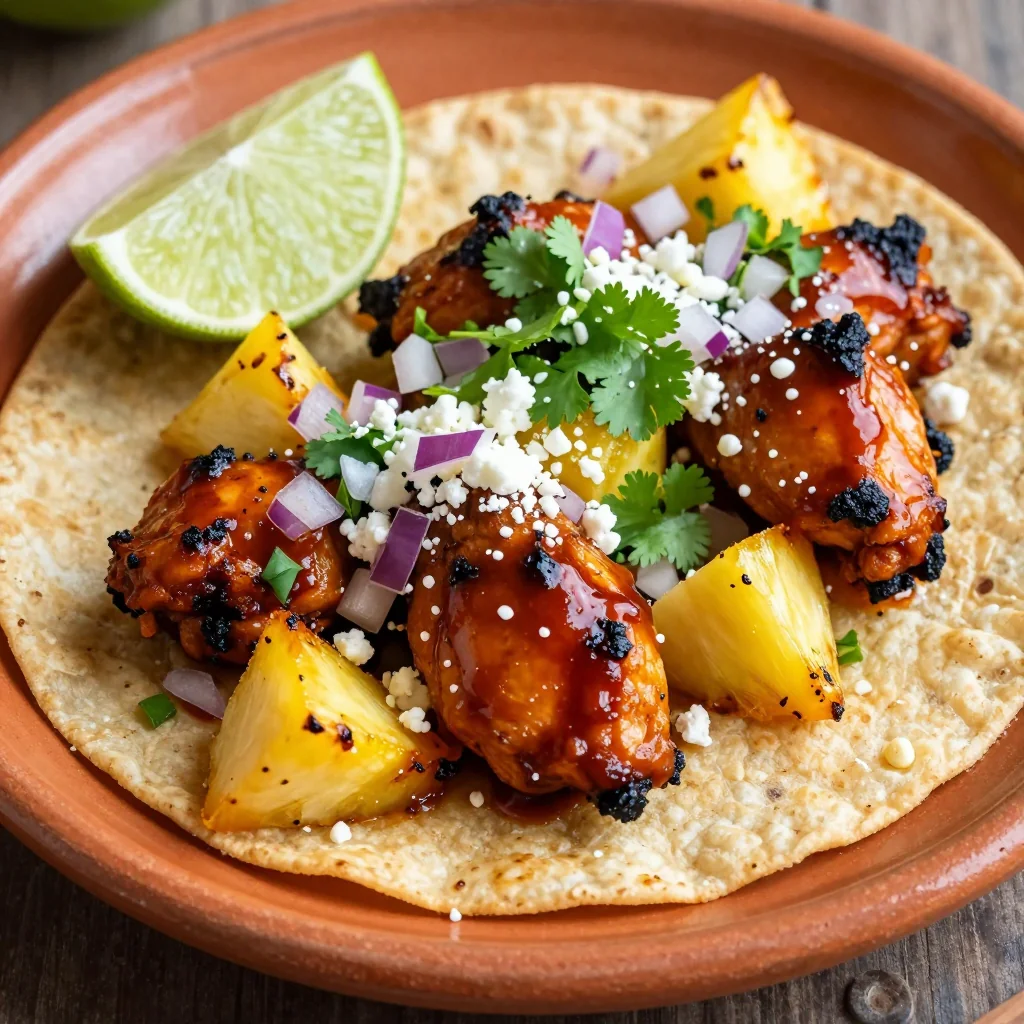 Spicy Chicken and Pineapple Tacos for Dinner