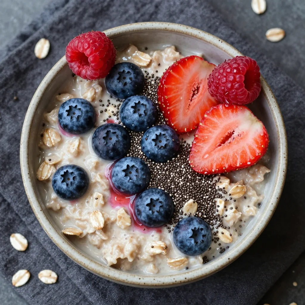 Freezer-Friendly Breakfast Oatmeal with Chia Seeds and Berries