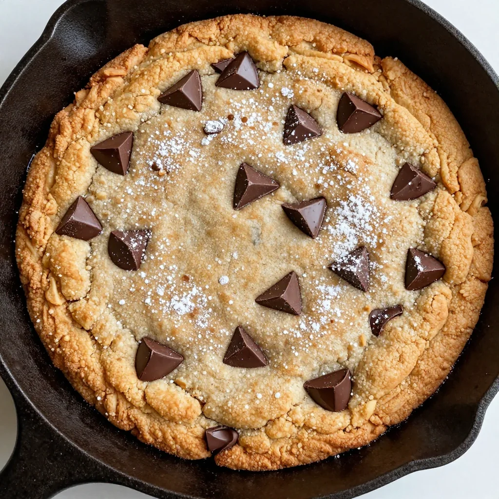 Melt in Your Mouth Chocolate Chip Skillet Cookie