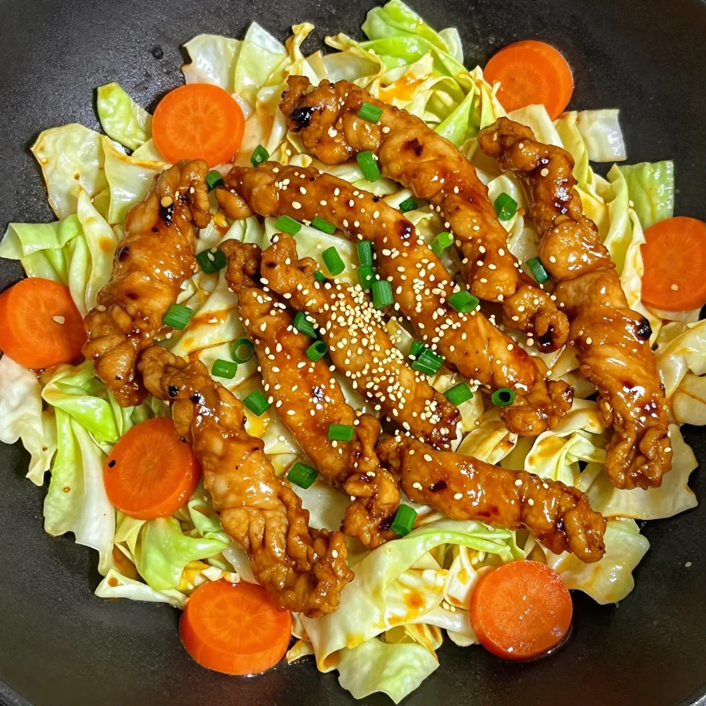 Quick 20 Minute Chicken and Cabbage Stir Fry