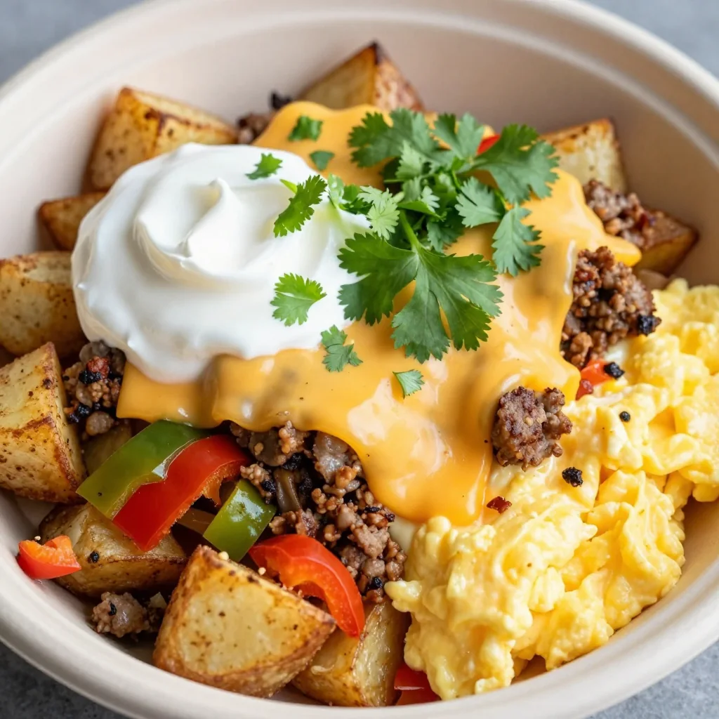 Freezer Breakfast Burrito Bowls for Meal Preppers